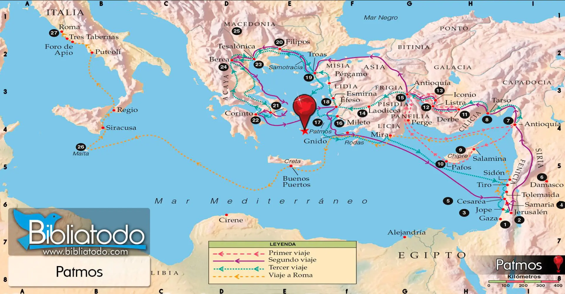 Patmos, Juan, Apocalipsis y el Gran Conflicto 5 ubicacion geografica patmos