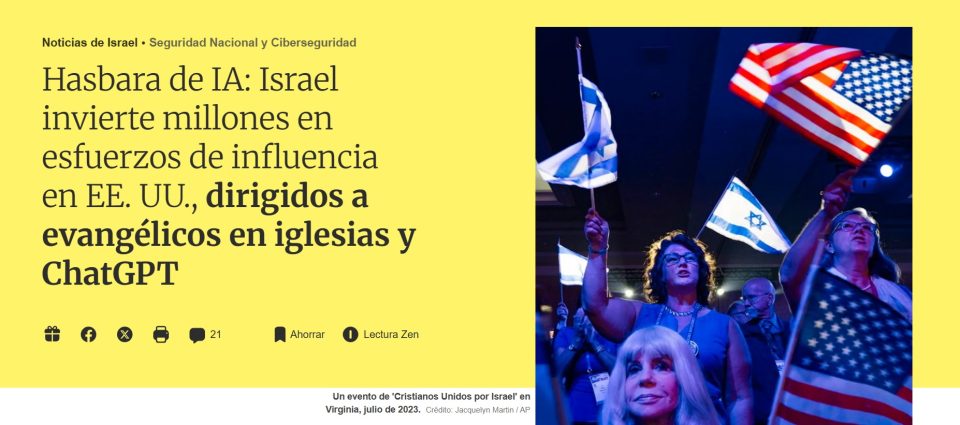 Sionismo Cristiano y el dinero de Israel.