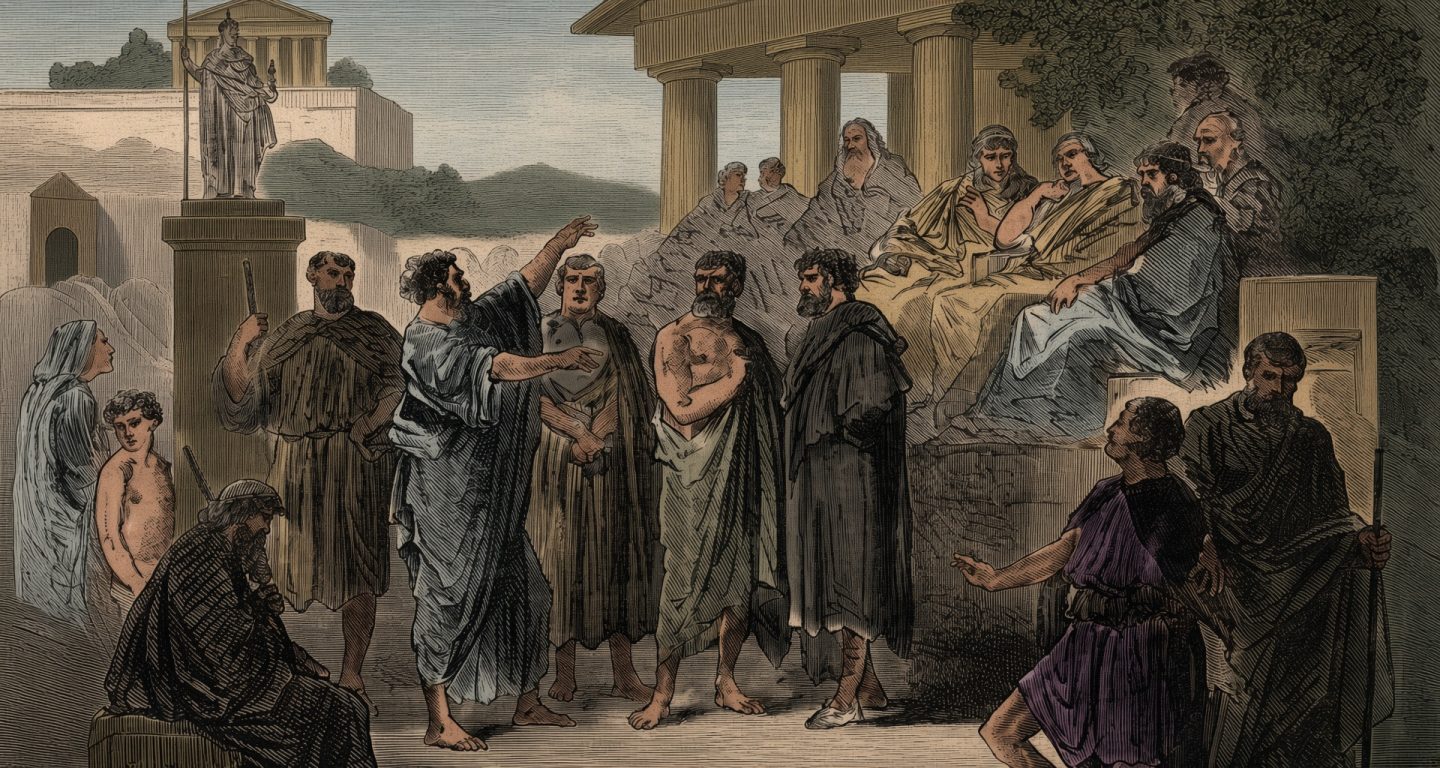 La predicción de San Pablo en Atenas - Grabado - Artista desconocido